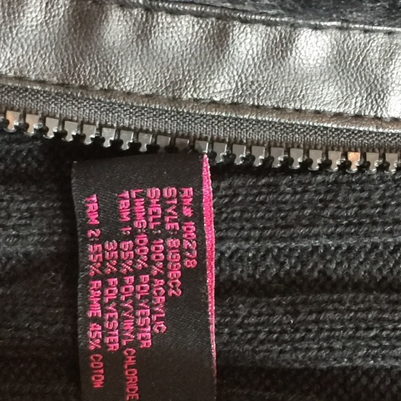 Cardigan faux leather & fur - Picture 2 of 3